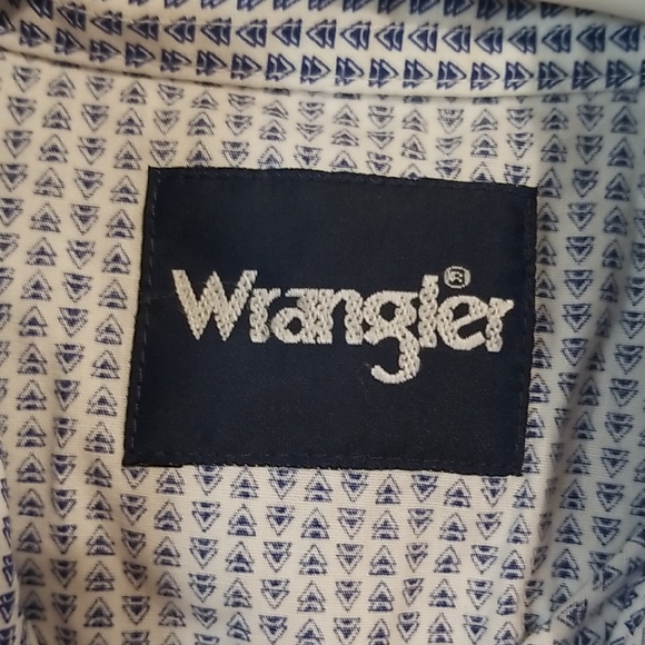 Wrangler Kids Embroidered Long Sleeve Button Down Collared Shirt Western Medium - Picture 11 of 12